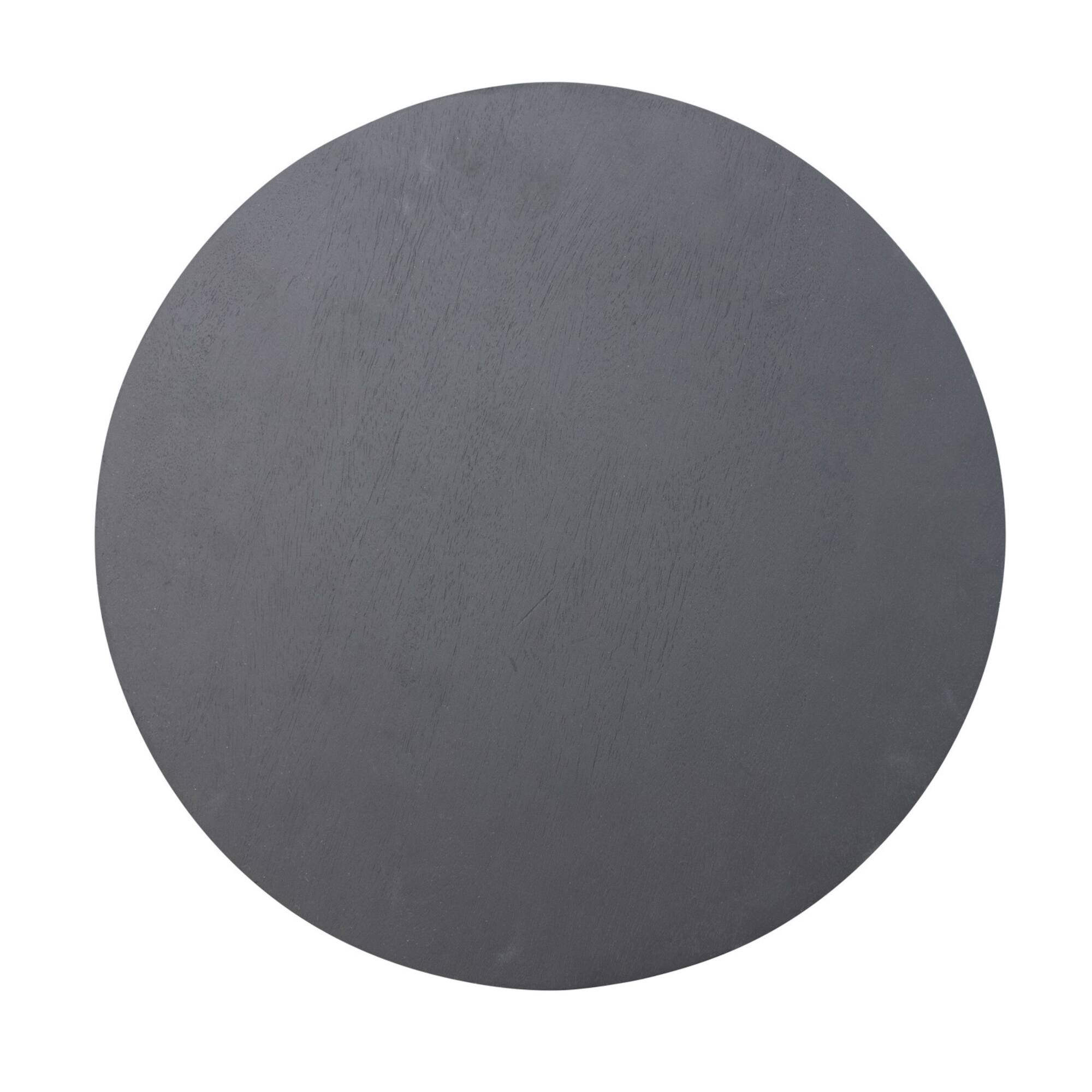 Hello Honey® 15" Black Round Mango Wood Pedestal